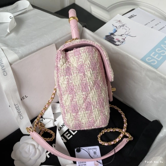 First Bag Ru WITH HANDLE TOP CHANEL BAG FLAP 0717